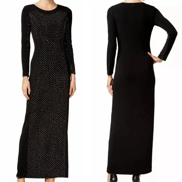 Calvin Klein Rhinestone Embellished Evening Gown/Black - 29703 - Picture 1 of 15